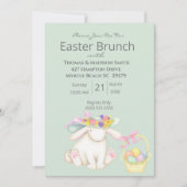 Jolie Panier Pâques Bunny Brunch Invitation (Devant)