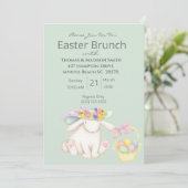 Jolie Panier Pâques Bunny Brunch Invitation (Debout devant)