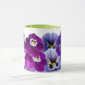 Jolie Pansies Violettes Café Mug (Centre)