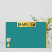 Jolie Papeterie Personnelle Feminine Avec Nom (Debout devant)