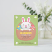 Jolie Pâques Bunny Egg Hunt Party Invitations (Debout devant)