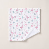 Jolie Pâques flamingo & oeufs peints motif (Gant de toilette)