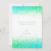 Jolie Parties scintillant verte Simple Carte de re (Dos)