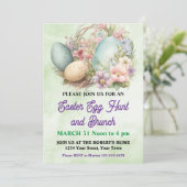 Jolie Pastel Easter Egg Hunt Invitation (Debout devant)