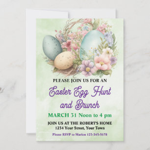 Jolie Pastel Easter Egg Hunt Invitation