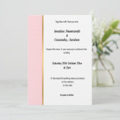 JOLIE PASTEL ROSE OR TRIM INVITATION (Debout devant)
