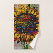 Jolie peinture Abstraite de tournesol (Serviette à main)