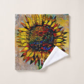 Jolie peinture Abstraite de tournesol (Gant de toilette)