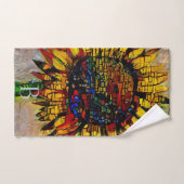 Jolie peinture Abstraite de tournesol (Serviette à main)