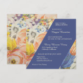 Jolie peinture florale Invitation à la douche nupt (Devant / Derrière)