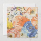 Jolie peinture florale Invitation à la douche nupt (Dos)