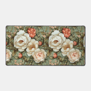 Jolie Peony Peach & Crème Vintage Floral Pattern