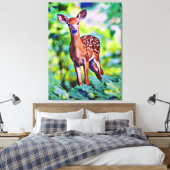 Jolie petite biche impression sur toile de peintur (Insitu(Chambre))