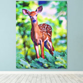 Jolie petite biche impression sur toile de peintur (Insitu (Plancher de Bois))
