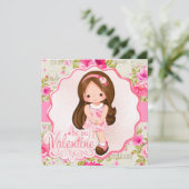 Jolie Petite Carte de la Saint-Valentin Brune (Debout devant)