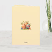 Jolie petite carte de vacances de Pâques Lapin de  (Dos)