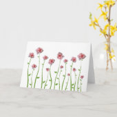 Jolie petite carte de voeux Rose (Fleur jaune)