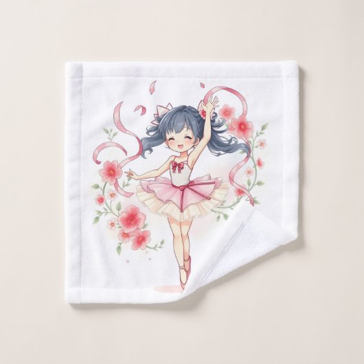 Jolie petite fille ballerine (Gant de toilette)