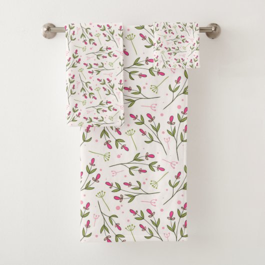 Jolie petite fleurs botaniques roses motif (En situation)
