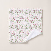 Jolie petite fleurs botaniques roses motif (Gant de toilette)