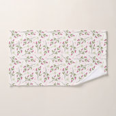 Jolie petite fleurs botaniques roses motif (Serviette à main)