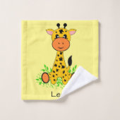 Jolie petite girafe pour enfants, sur mesure (Gant de toilette)