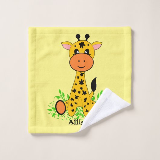 Jolie petite girafe pour les enfants, (Gant de toilette)
