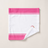 Jolie petite princesse et nom Texte sur rose et bl (Gant de toilette)