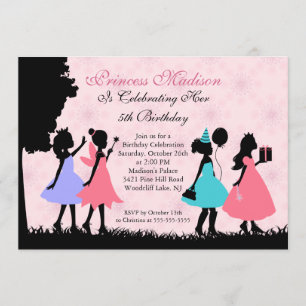 Jolie Petite Princesse Invitation à la fête d'anni