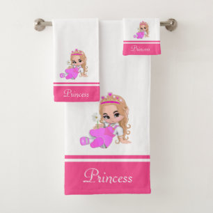 Jolie petite princesse & texte nominatif sur fond