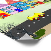 Jolie petite ville Affiche de nursery couleur (Coin)