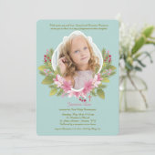 Jolie photo cadre floral Invitation (Debout devant)