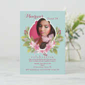 Jolie photo cadre floral Invitation (Debout devant)