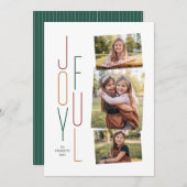 Jolie photo collage coloré carte de vacances (Devant / Derrière)