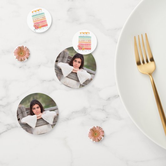 Jolie photo d'anniversaire Confetti (Groupe)