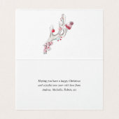 Jolie photo de Noël du renard d'hiver à l'aquarell (Inside Unfolded)