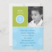 Jolie photo Dots Invitation d'anniversaire (Turquo (Devant)