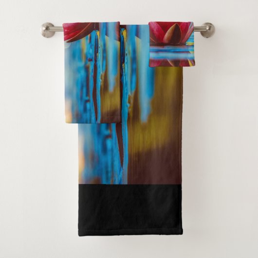 Jolie photo d'une fleur de Lotus dans un étang (En situation)