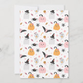 Jolie Pink Halloween Fête Anniversaire Invitation  (Dos)