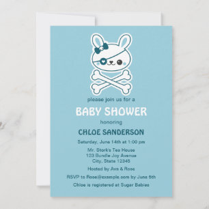 Jolie Pirate Bunny Invitations De Douche Bébé