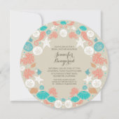 Jolie plage couronnes nuptiale invitations douche (Devant)