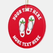 Jolie plage de vacances slipper ornement arbre de  (Gauche)