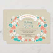 Jolie plage décontractée nuptiale invitations douc (Devant / Derrière)