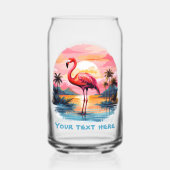 Jolie plage rose flamingo ajouter du texte (Recto)