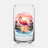 Jolie plage rose flamingo ajouter du texte (Verso)