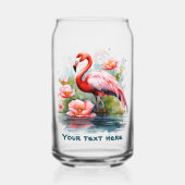 Jolie plage rose flamingo ajouter du texte (Recto)