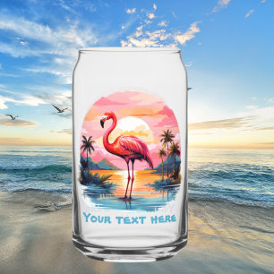 Jolie plage rose flamingo ajouter du texte