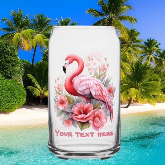 Jolie plage rose flamingo ajouter du texte