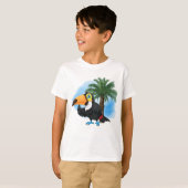 jolie plage toucan enfants unisex T-Shirt (Devant entier)