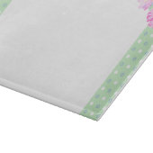 Jolie planche à découper en verre : deux roses ros (Coin)